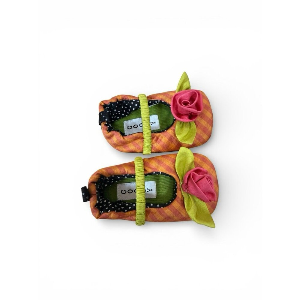 Goody goody Bon Bon Infant Slippers Crib Shoes Y2K Floral Bright 2000’s Size BM
